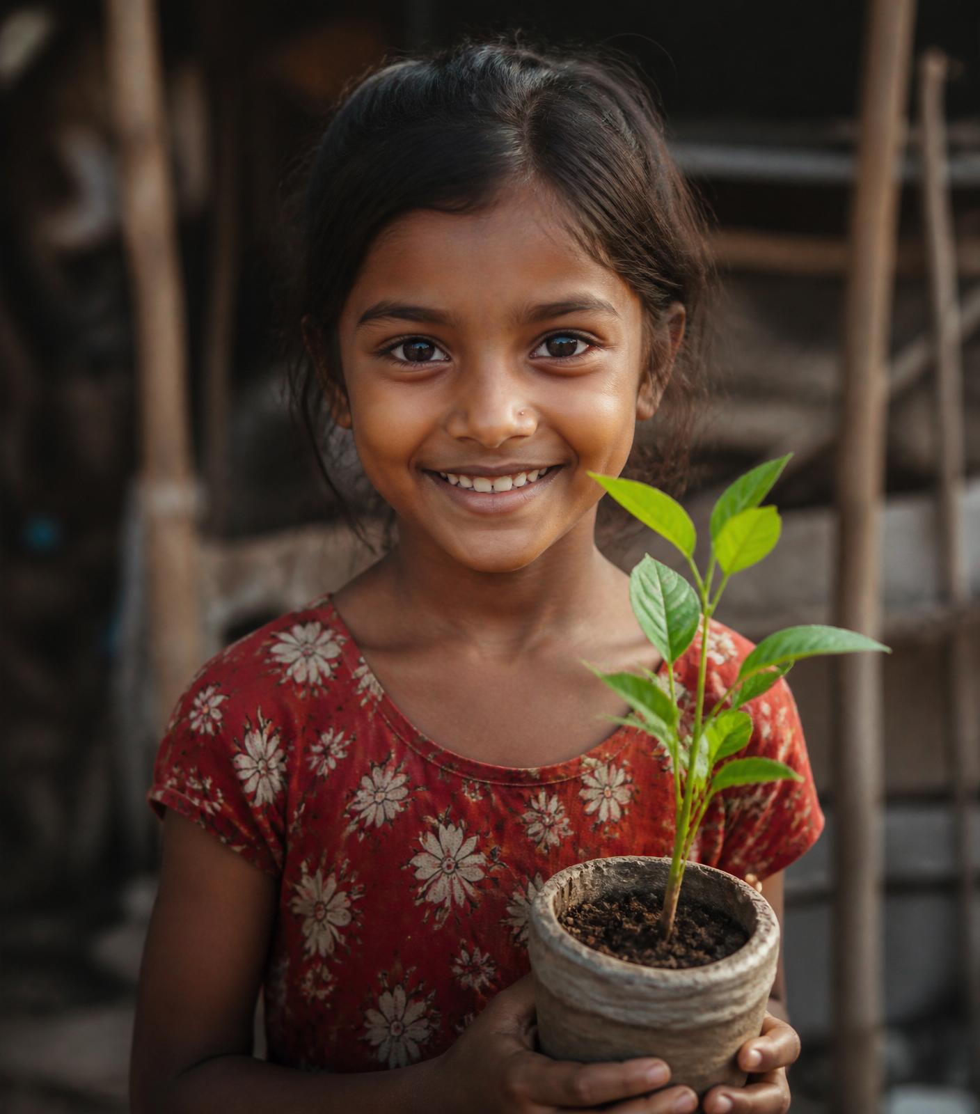Save Tree BD field team examining a young sapling during ongoing research